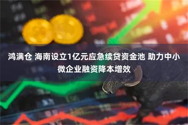 鸿满仓 海南设立1亿元应急续贷资金池 助力中小微企业融资降本增效
